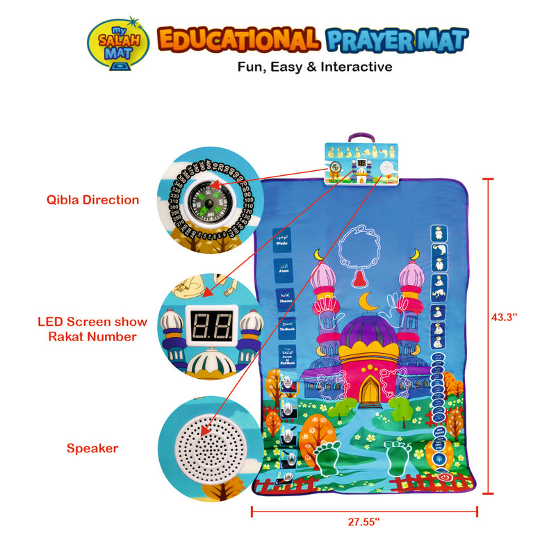 My educational prayer mat w/ Special Features learning mat for beginners