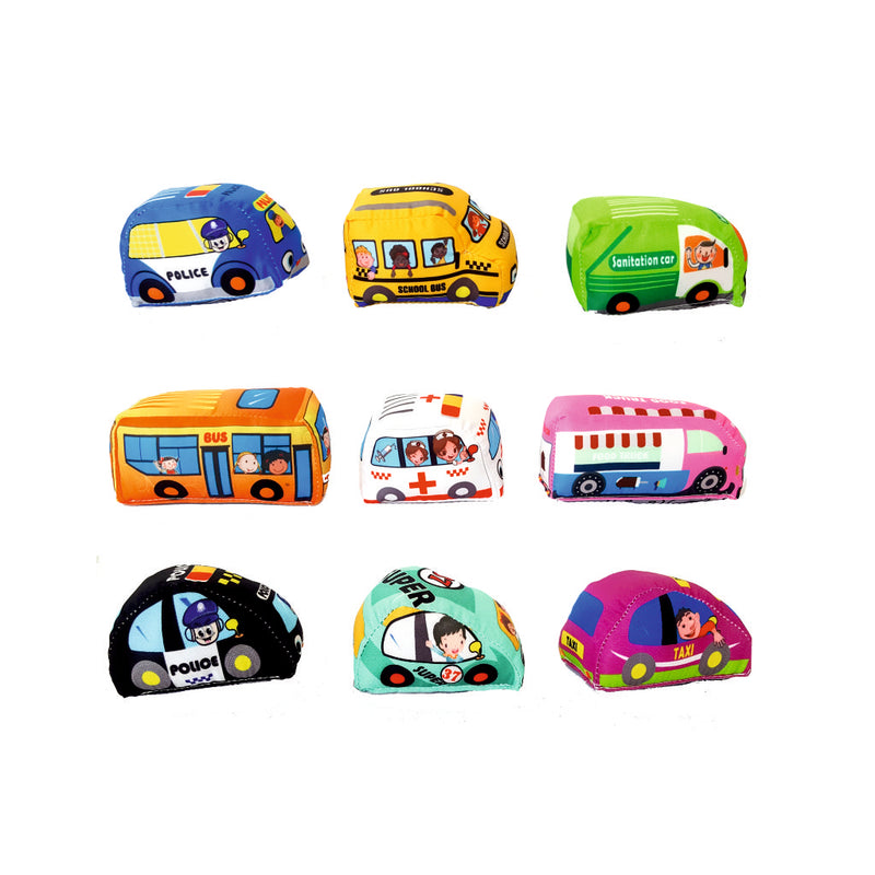 Police traffic mat with soft vehicle set