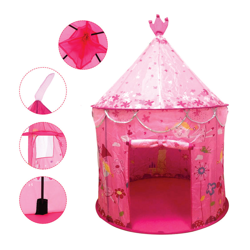 Pink Crown Princess Teepee Tent