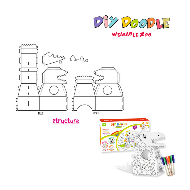 Wearable DIY Doodle Toys Zoo Animals – Dinosaur
