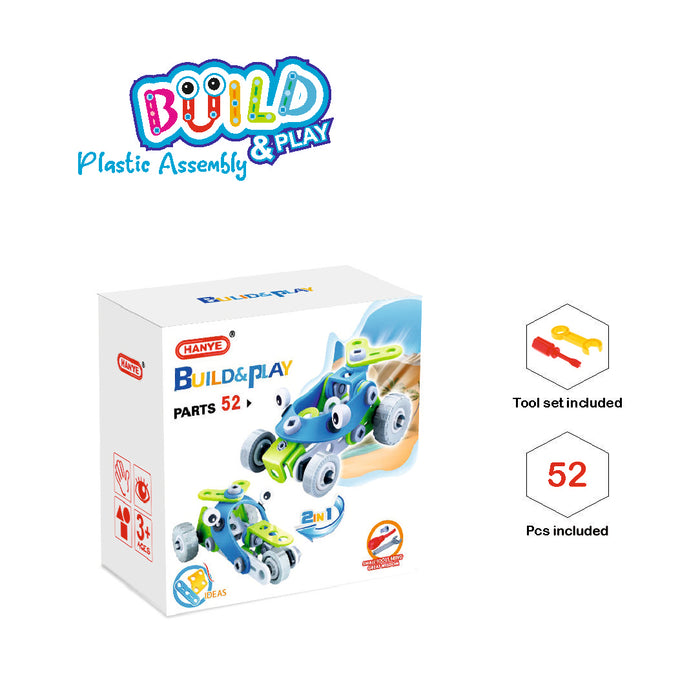 Plastic assembly explorer level 52pieces build and play