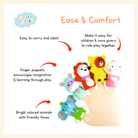 Forest Animal finger puppet set 5pcs lovable animal figure