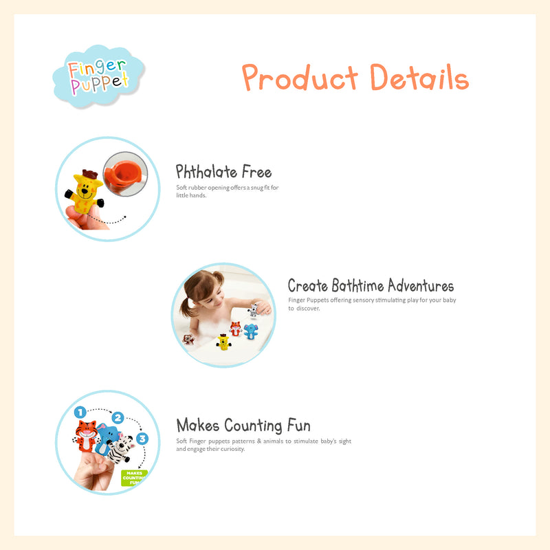 Forest Animal finger puppet set 5pcs lovable animal figure