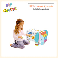 Elephant cardboard puzzle