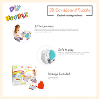 Elephant cardboard puzzle