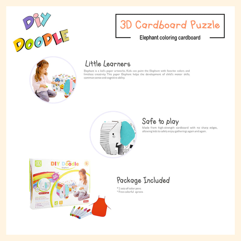 Elephant cardboard puzzle