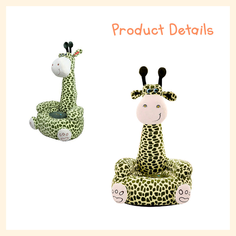 Green giraffe figure kids sofa seat