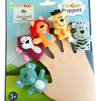 Zoo Animal finger puppet set 5pcs charming creature figure