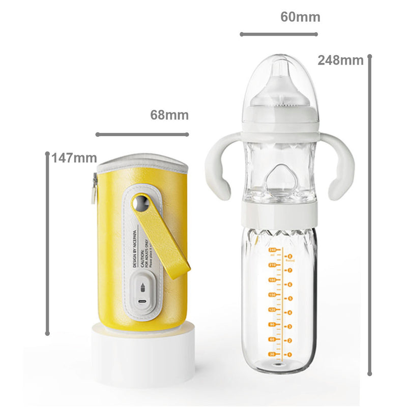 Multi-Functional Feeding Milk Bottle With Warmer / زجاجة حليب الاطفال متعددة الوظائف  مع منظم حرارة