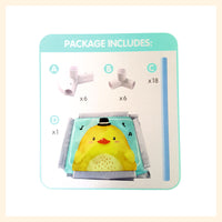 Cute animal printed sidings breathable mesh playpen