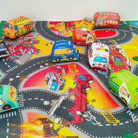 Educational Road Traffic mat with soft vehicle set baby crawling and playing activity toy car map learn and have fun safely