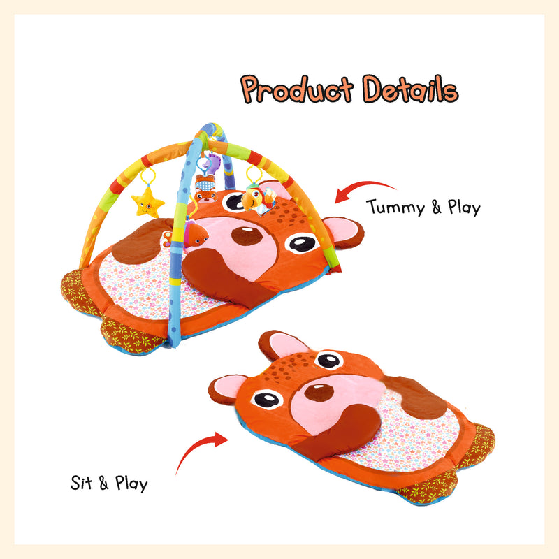 Baby play gym mat, kick mat, baby mat for floor from birth activity play mat with hangers for Infants, newborn, girls boys 0-36 months
