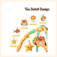 Baby play gym mat, kick mat, baby mat for floor from birth activity play mat with hangers for Infants, newborn, girls boys 0-36 months