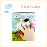 Farm Animal finger puppet set 5pcs. adorable animal figure