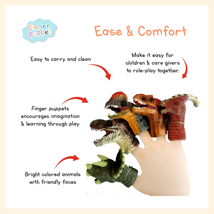 Gigantic dinosaur finger puppet 5 pieces