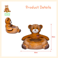 Bear figure plush kids floor seat with anti slip bottom
