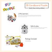 Country house coloring cardboard