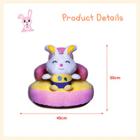 Cartoon bunny animal figure plush sofa seat learning to sit chair for kids