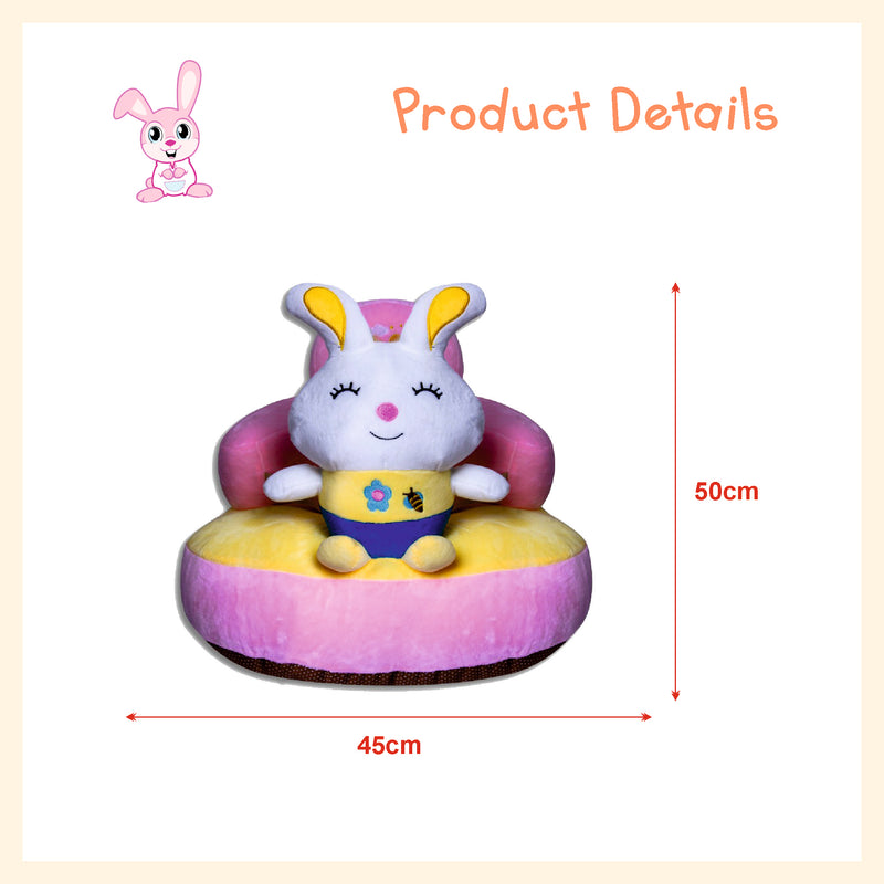 Cartoon bunny animal figure plush sofa seat learning to sit chair for kids