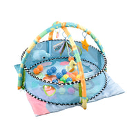 Baby gym & ball pit kids game play center mat development station with balls & hanger for infant toddler