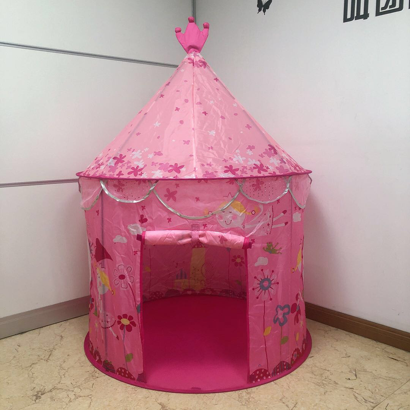 Pink Crown Princess Teepee Tent