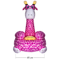 Pink giraffe kids sofa seat