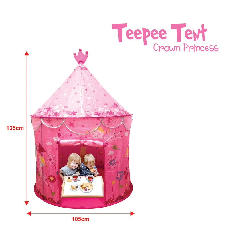 Pink Crown Princess Teepee Tent