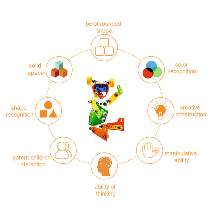 Large build and play 163pieces with tools and manual comes in a storage box