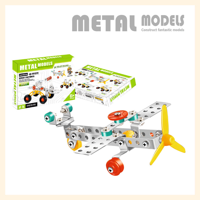 Jet Plane metal model assembly construction good for parents-kid collaboration and bonding
