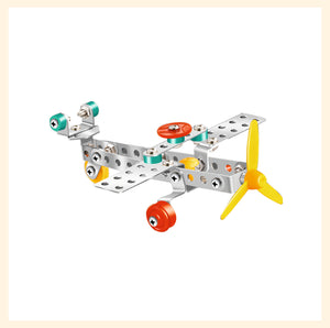 Jet Plane metal model assembly construction good for parents-kid collaboration and bonding