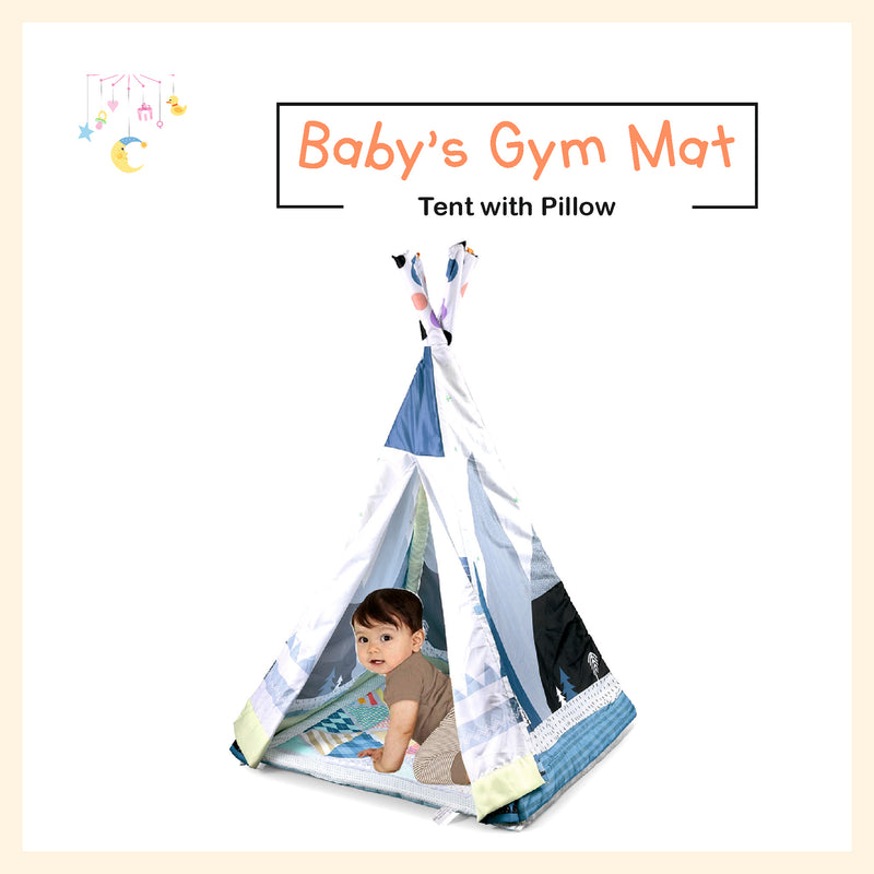Baby gym tent activity play mat game mat with duvet mat for toddler and kids indoor and outdoor