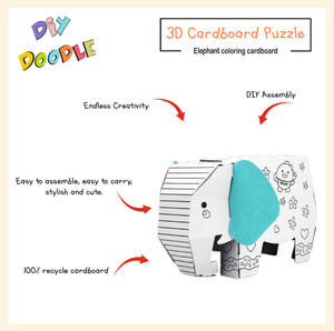 Elephant cardboard puzzle
