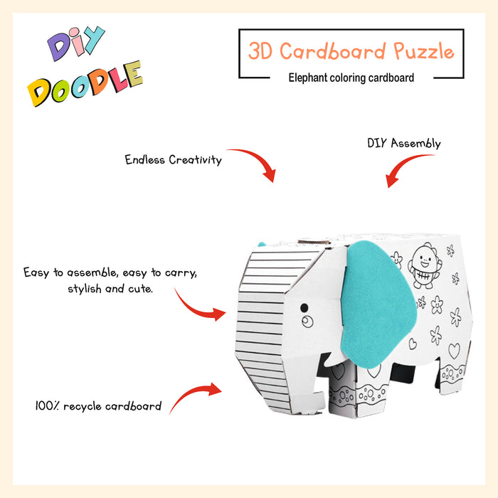 Elephant cardboard puzzle