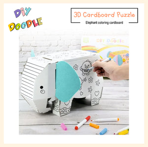 Elephant cardboard puzzle