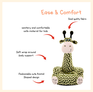 Green giraffe figure kids sofa seat