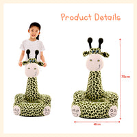 Green giraffe figure kids sofa seat
