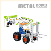 Forklift Equipment metal model assembly construction with tools and manual
