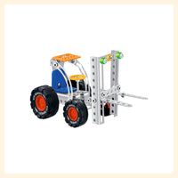 Forklift Equipment metal model assembly construction with tools and manual
