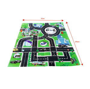 Police traffic mat with soft vehicle set