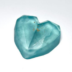 Crystal Blue Heart Soap