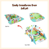 Baby infant activity gym mat play mat with hanging toys soft pillow felt book
