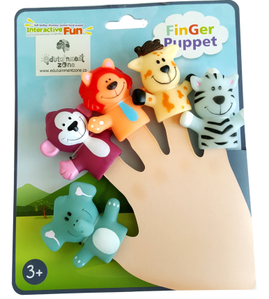 Zoo Animal finger puppet set 5pcs charming creature figure ...