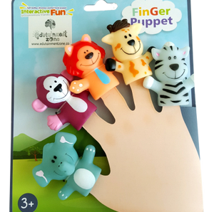 Zoo Animal finger puppet set 5pcs charming creature figure