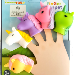 Unicorn finger puppet set 5pcs cute magical unicorn figure