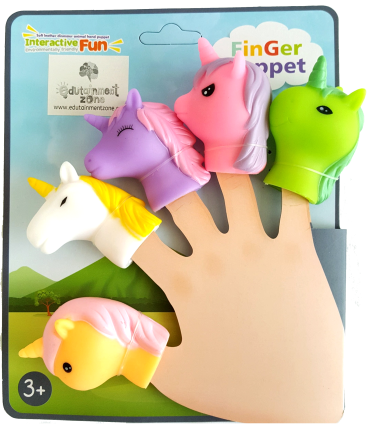 Unicorn finger puppet set 5pcs cute magical unicorn figure