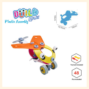 Explorer level kids assembly toys 57pieces plastic build and play