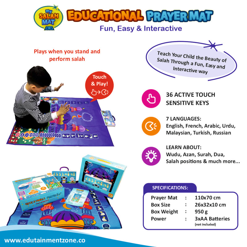 My educational prayer mat w/ Special Features learning mat for beginners