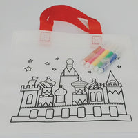 Coloring tote bag for kids 30cm by 26cm pack by 12's
