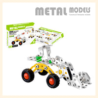 Backhoe Equipment metal model construction metal assembly for kids
