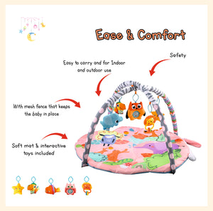 Baby activity gym mat play mat baby trainer with hangers